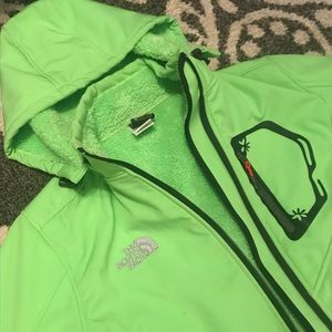 North face neon green summit series jacket size L